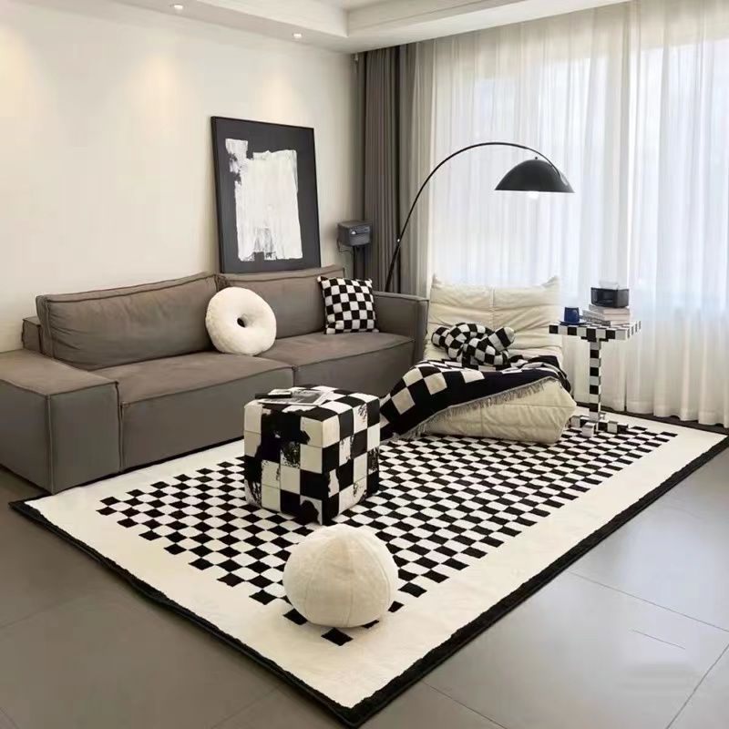 Checkerboard Geometric Area Rug